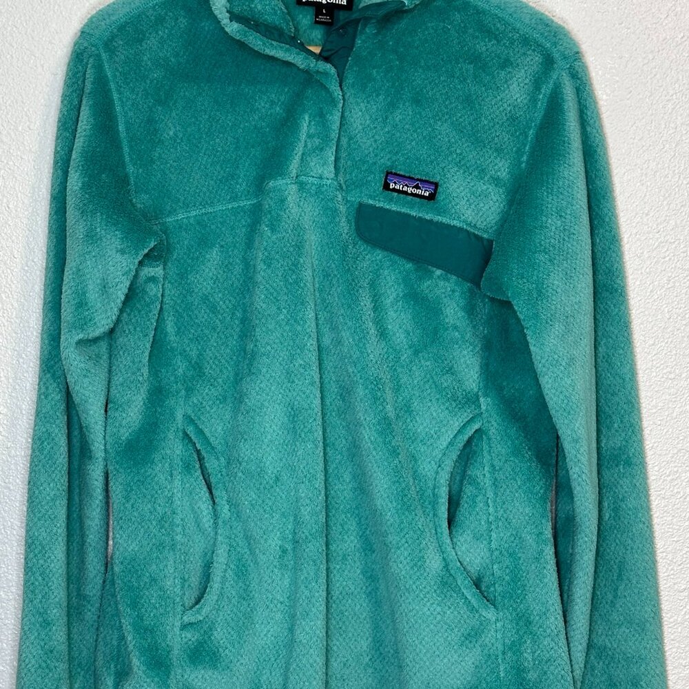 Vintage Patagonia Turquoise Re-tool Snap-T Pullover Sweater - Women's L